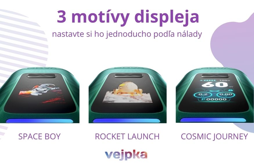 OXVA VPRIME 3 motívy displeja
